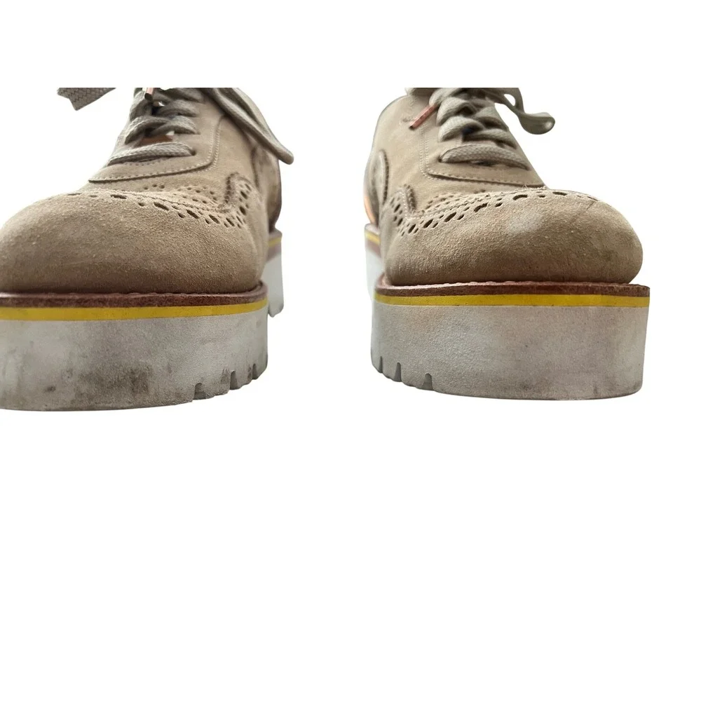 The Office of Angela Scott Suede Brogue‎ Oxford Platform Shoes Women's